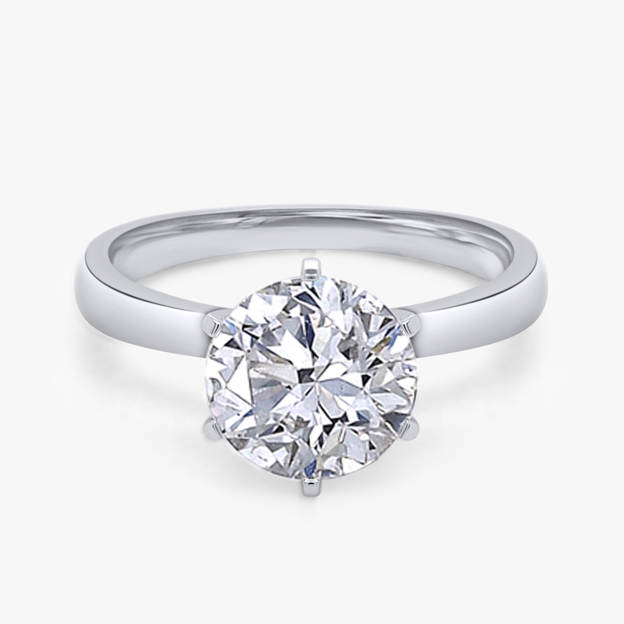 2.00 Carat Lab Grown Diamond Roucd Cut Engagement Ring