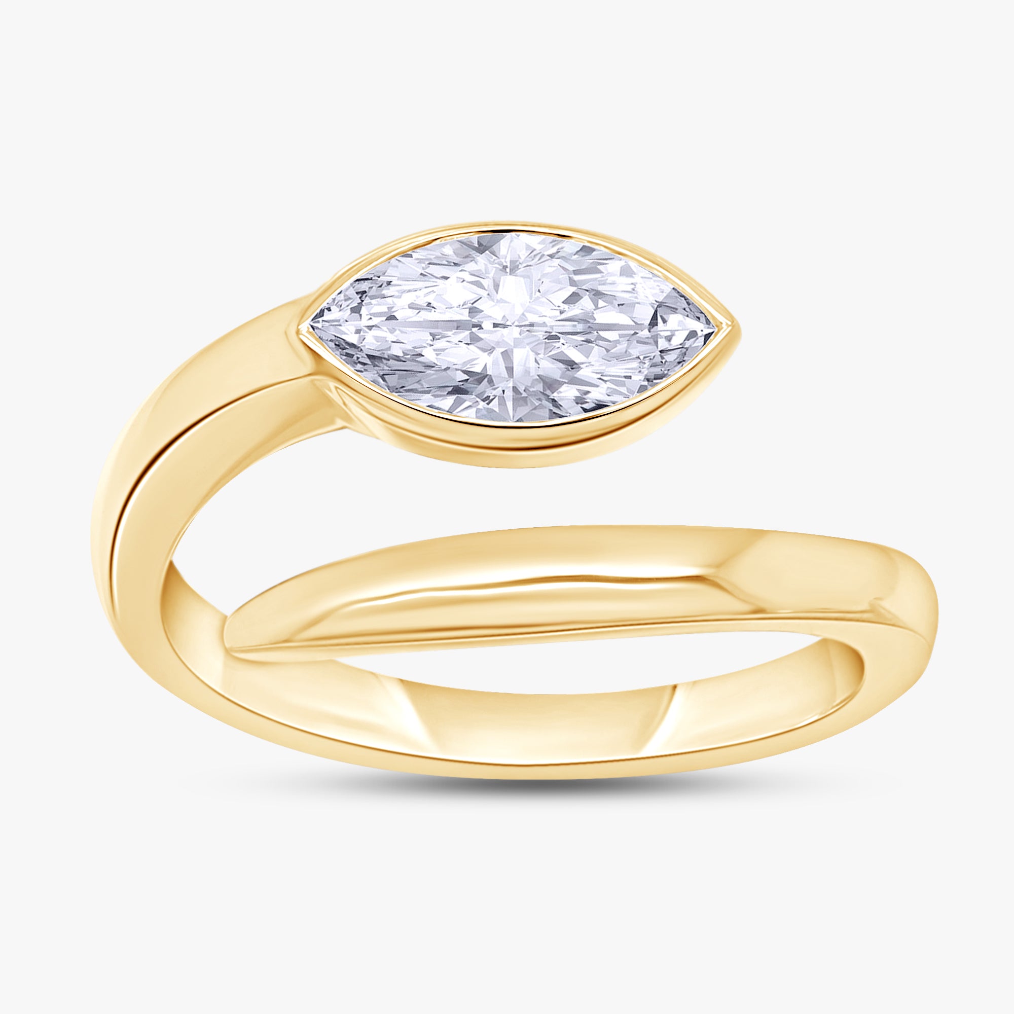 0.85 Carat Marquise Shape Lab Grown Diamond Solitaire Engagement Ring