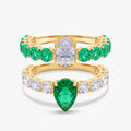 3.85 Carat Lab Grown Gemstone and Lab Diamond Enhancer Guard Ring