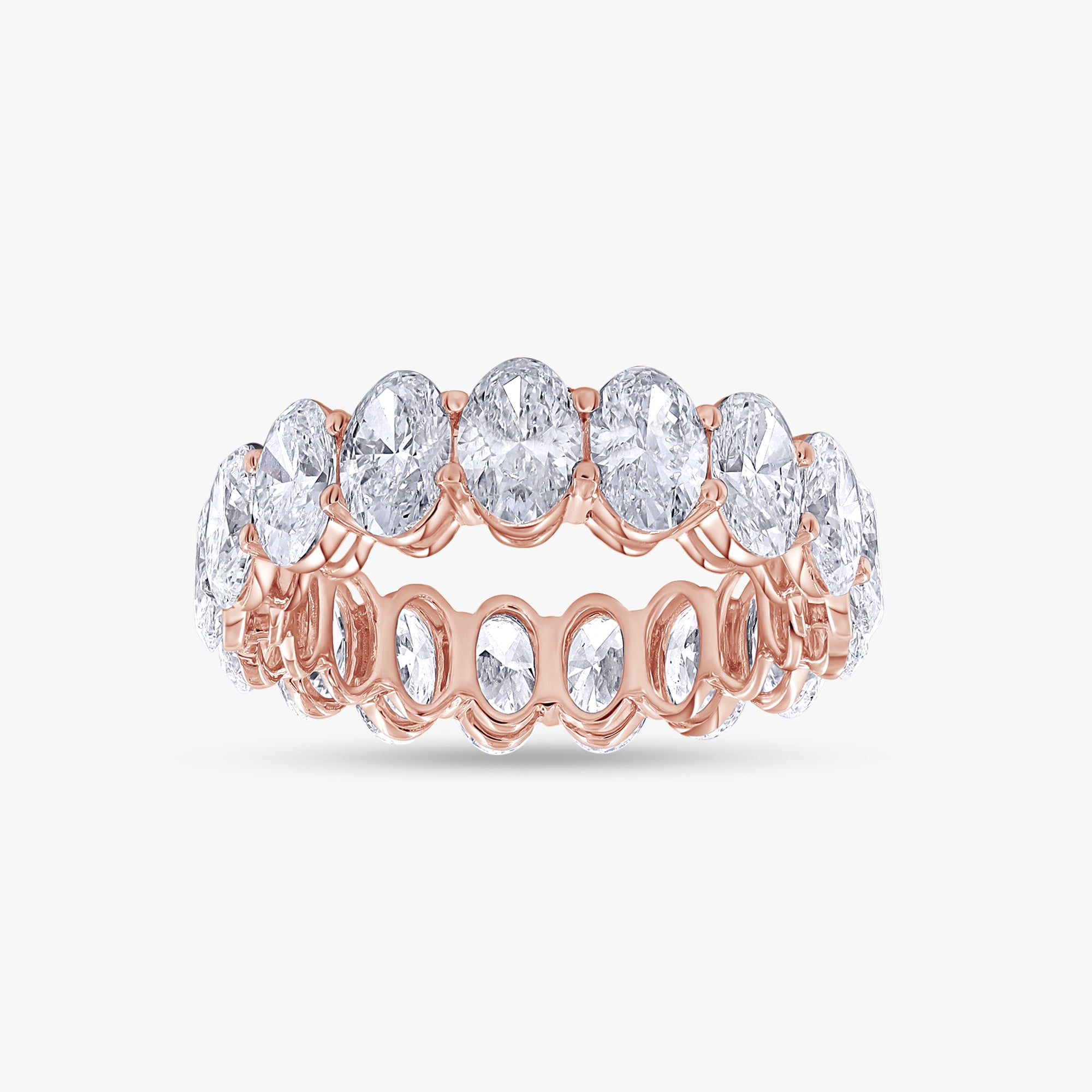 5.30 Carat Oval Cut Lab Grown Diamond Eternity Band Ring