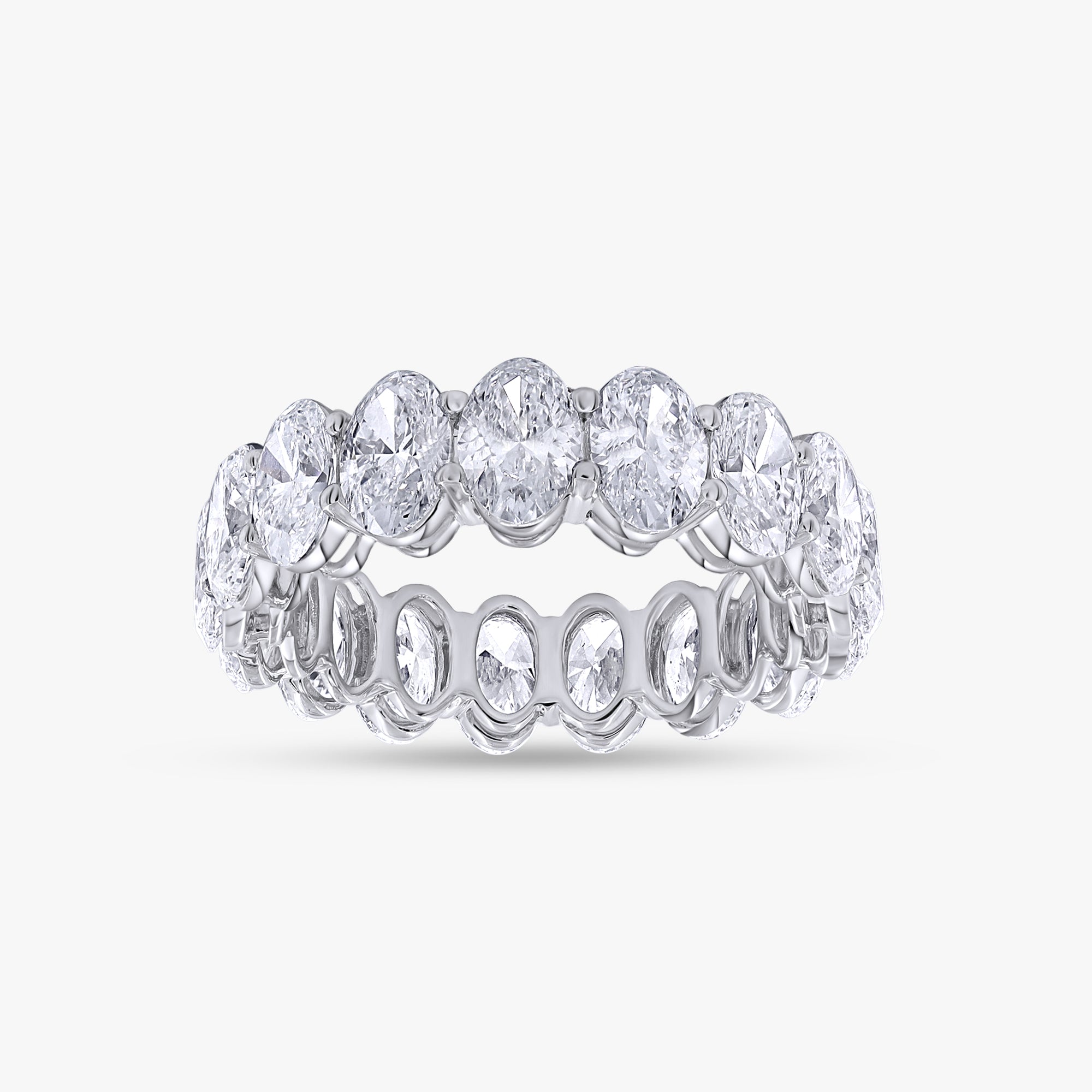 5.30 Carat Oval Cut Lab Grown Diamond Eternity Band Ring