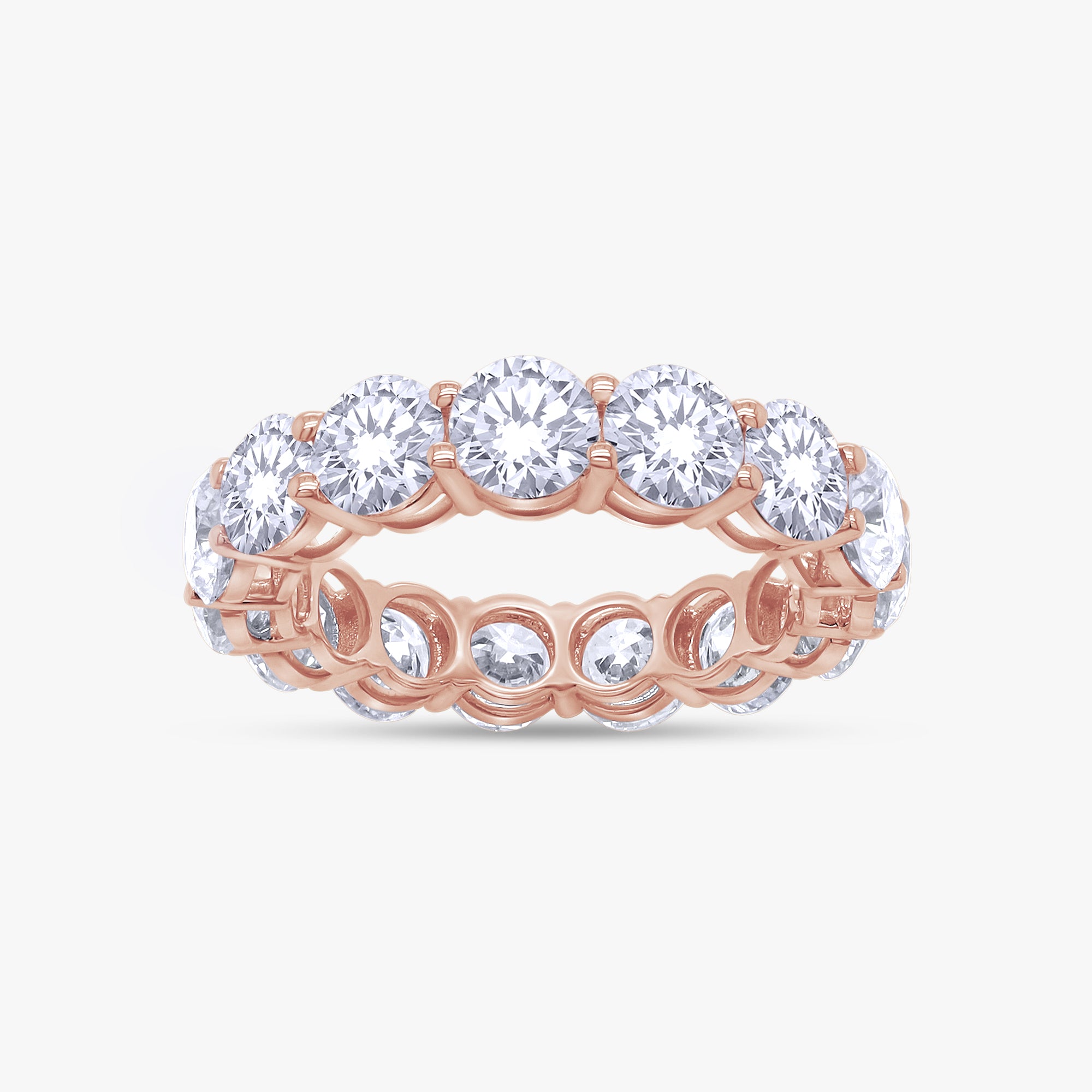 5.10 Carat Round Cut Lab Grown Diamond Full Eternity Band Ring