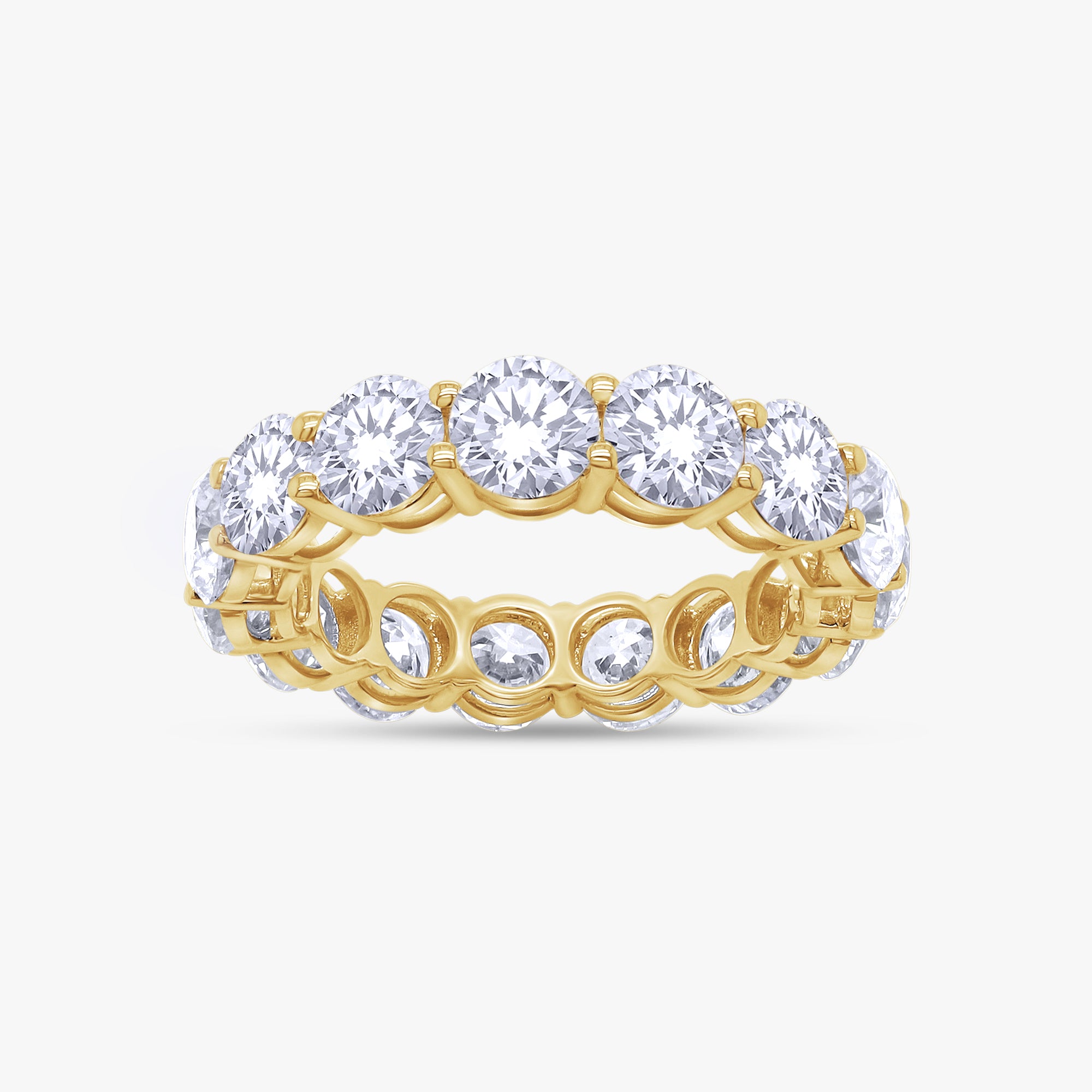 5.10 Carat Round Cut Lab Grown Diamond Full Eternity Band Ring