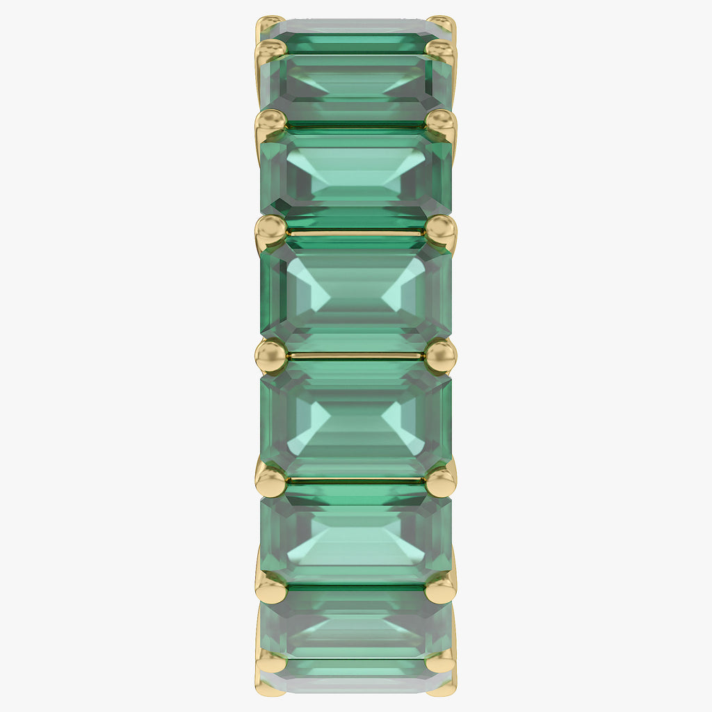 11.25 Carat Emerald Cut Lab Grown Diamond Full Eternity Wedding Band Ring