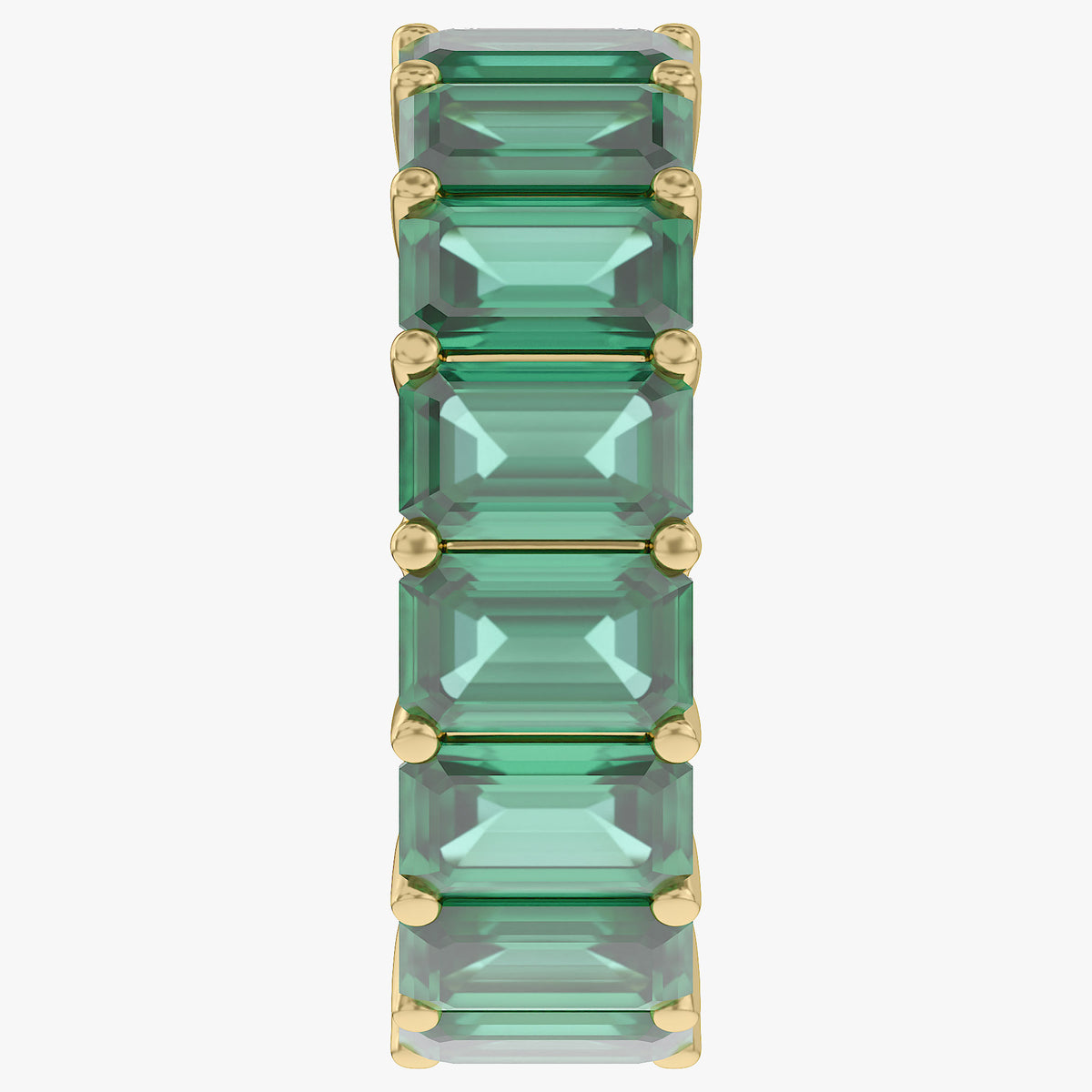 11.25 Carat Emerald Cut Lab Grown Diamond Full Eternity Wedding Band Ring