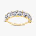 2.75 Carat Radiant Cut Lab Grown Diamond 9-Stone Engagement Ring