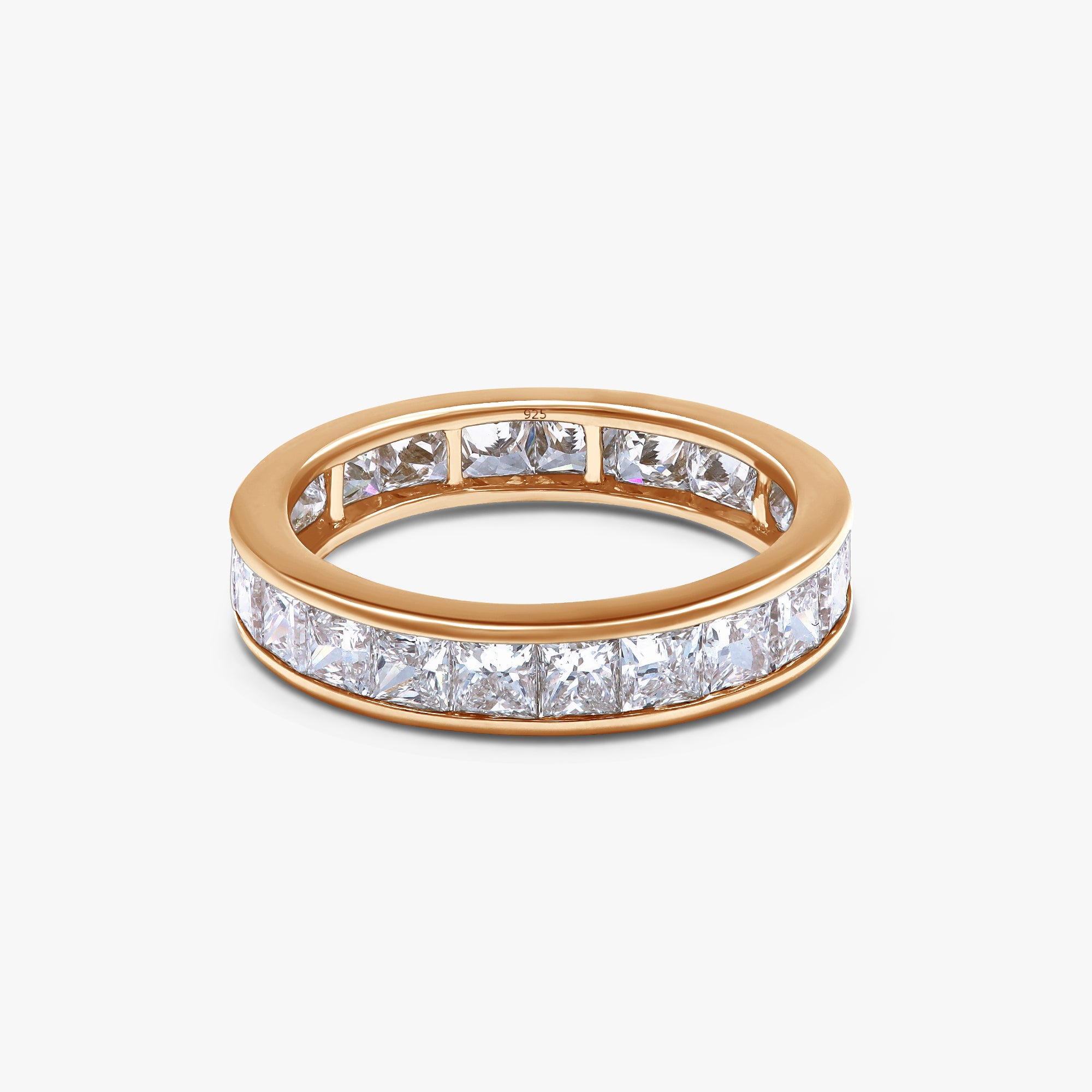 3.25 Carat Princess Cut Lab Grown Diamond Full Eternity Ring