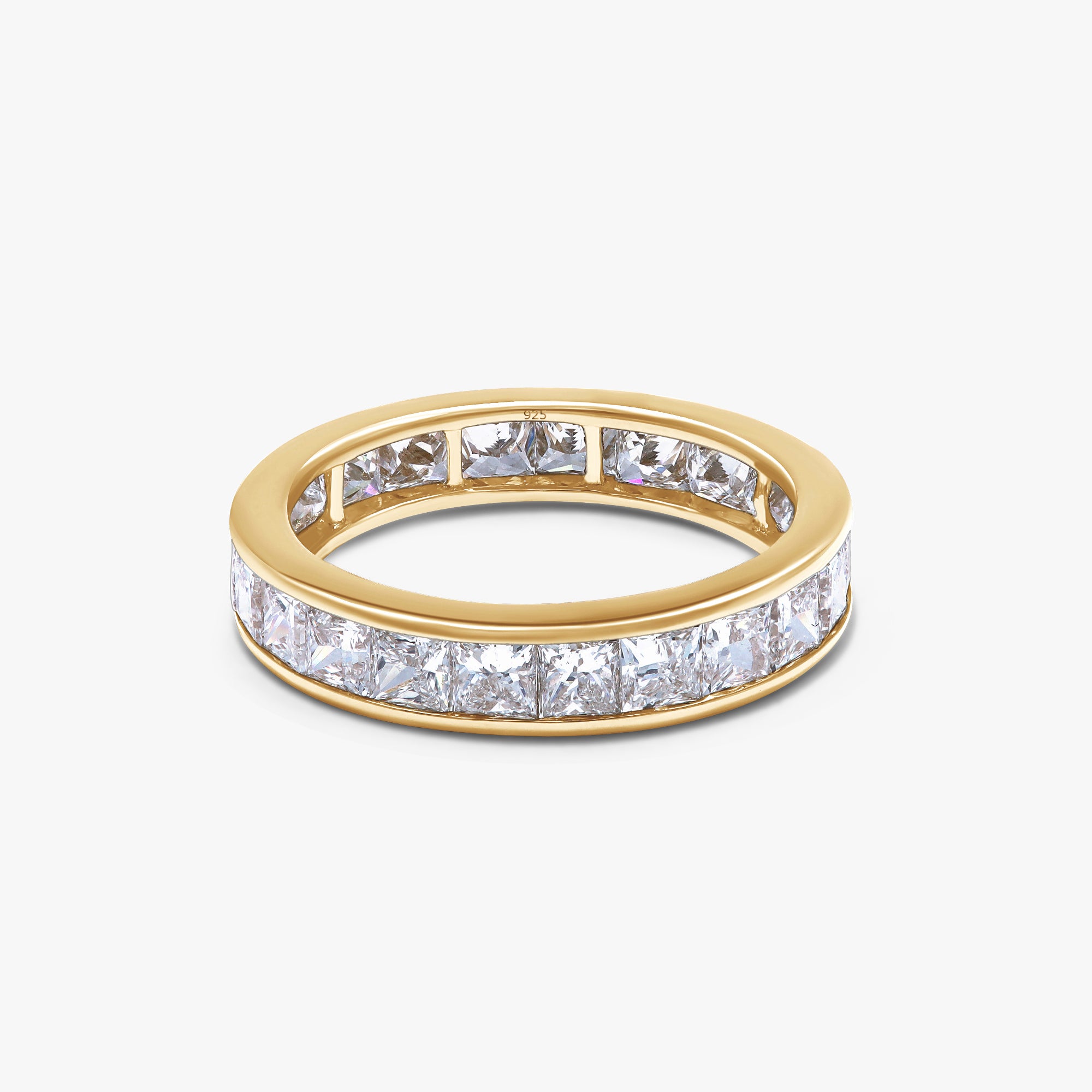 3.25 Carat Princess Cut Lab Grown Diamond Full Eternity Ring