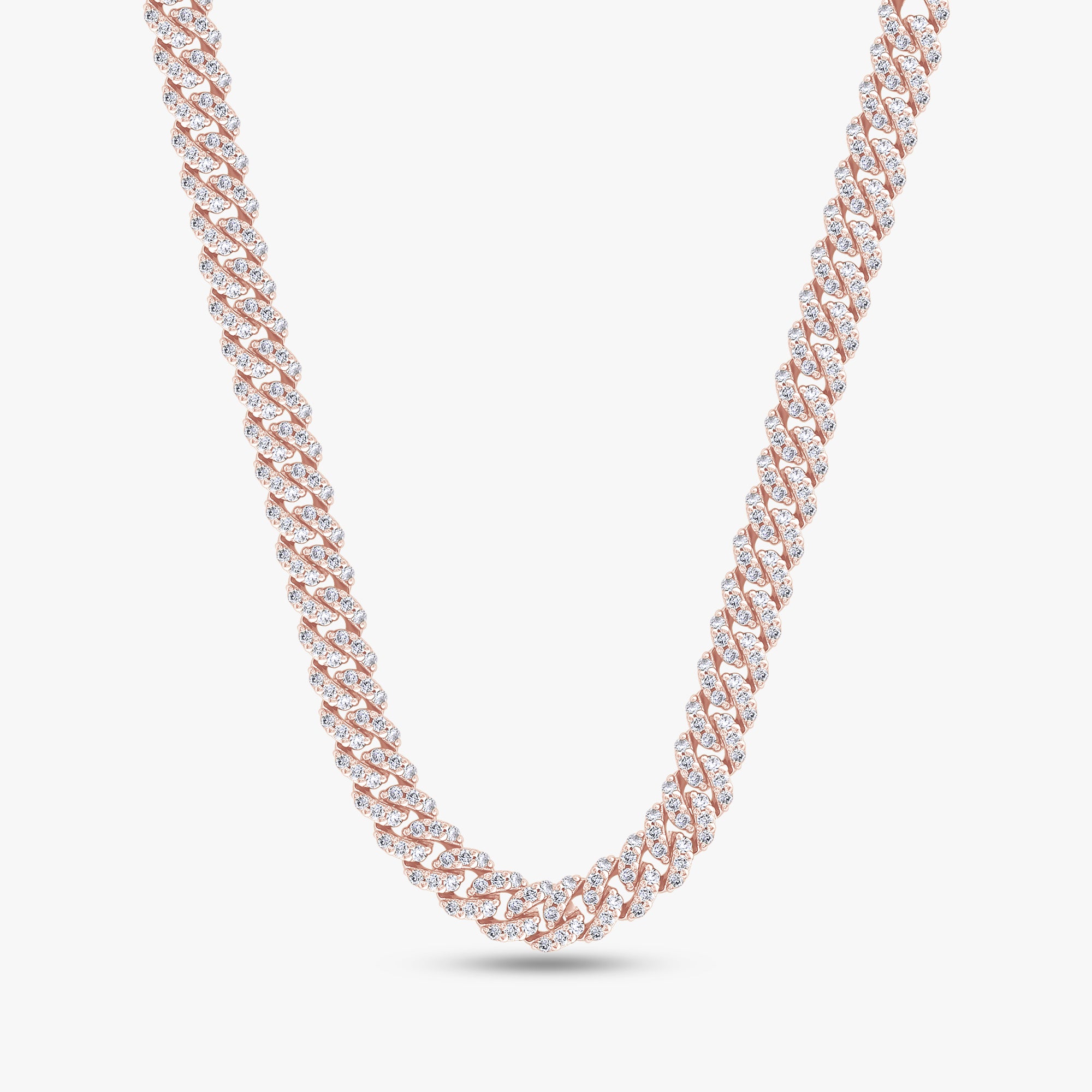 5.30 Carat Round Cut Lab Grown Diamond Cuban Necklace