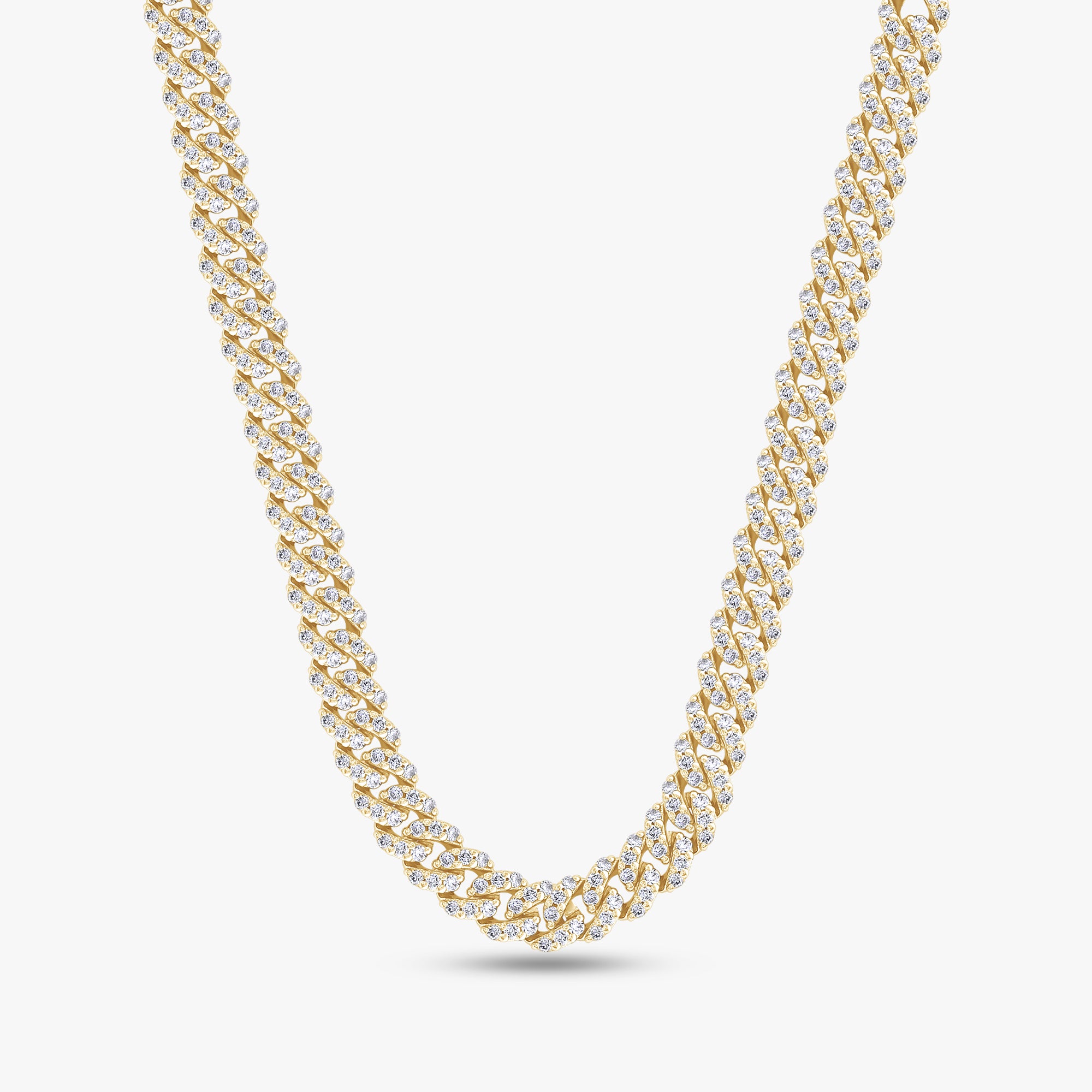 5.30 Carat Round Cut Lab Grown Diamond Cuban Necklace