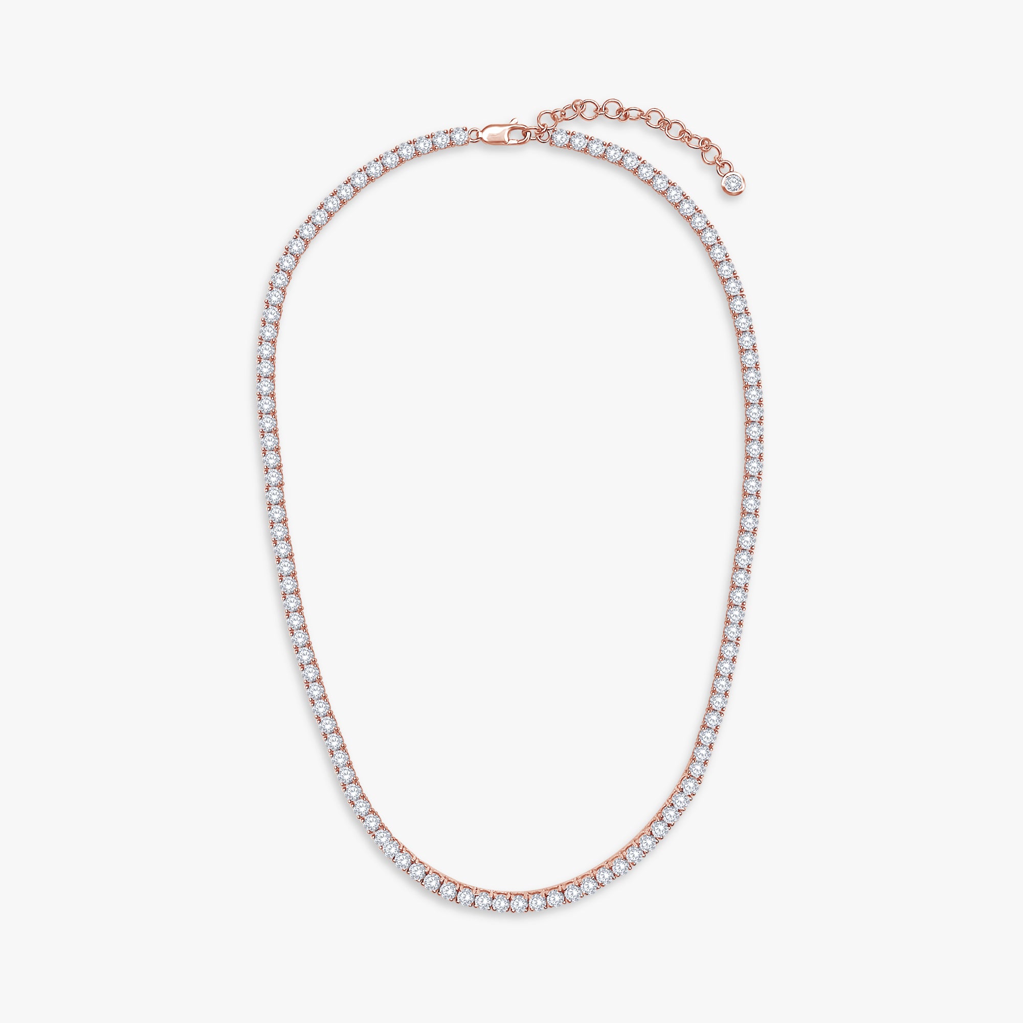13.00 Carat Round Cut Lab Grown Diamond Tennis Necklace