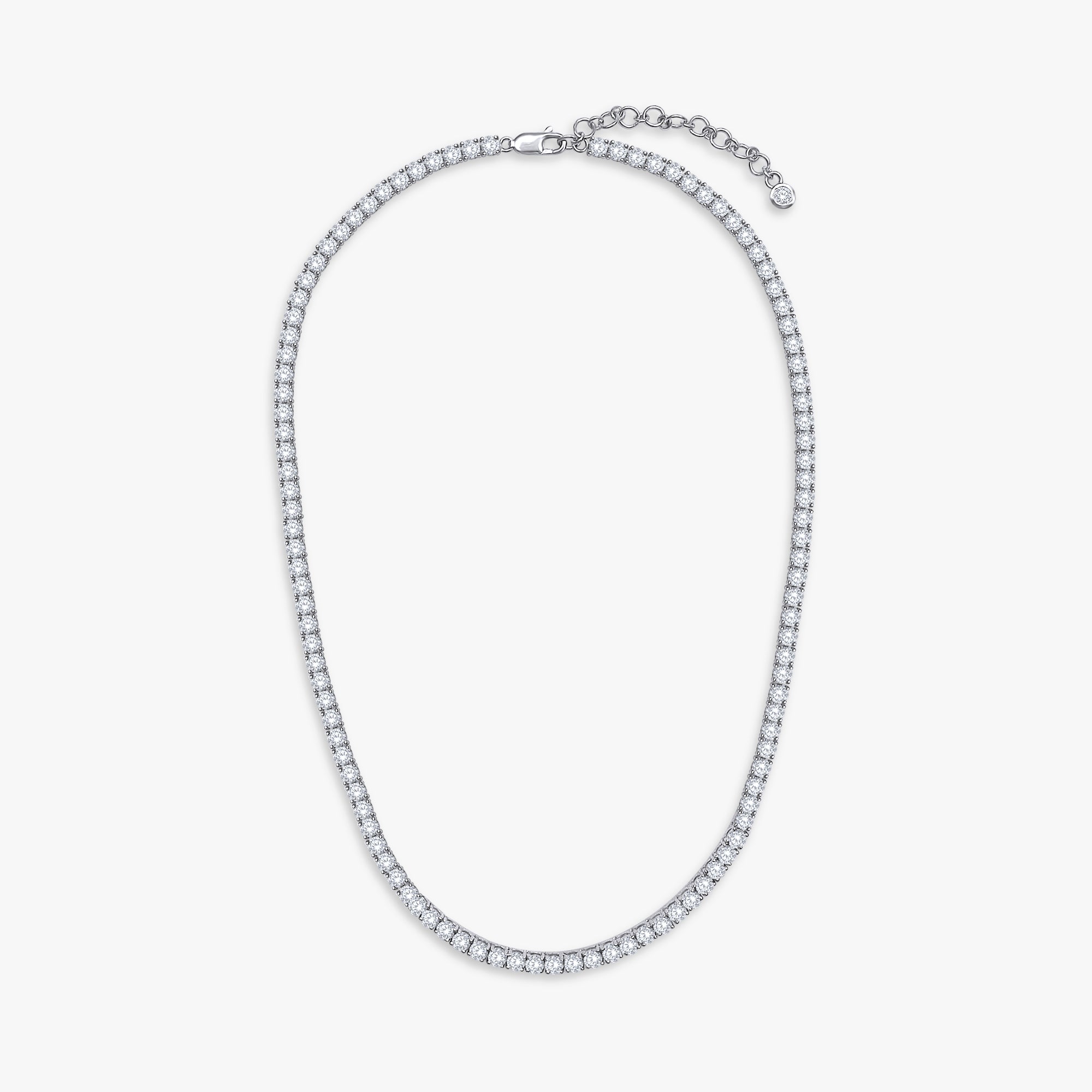 13.00 Carat Round Cut Lab Grown Diamond Tennis Necklace