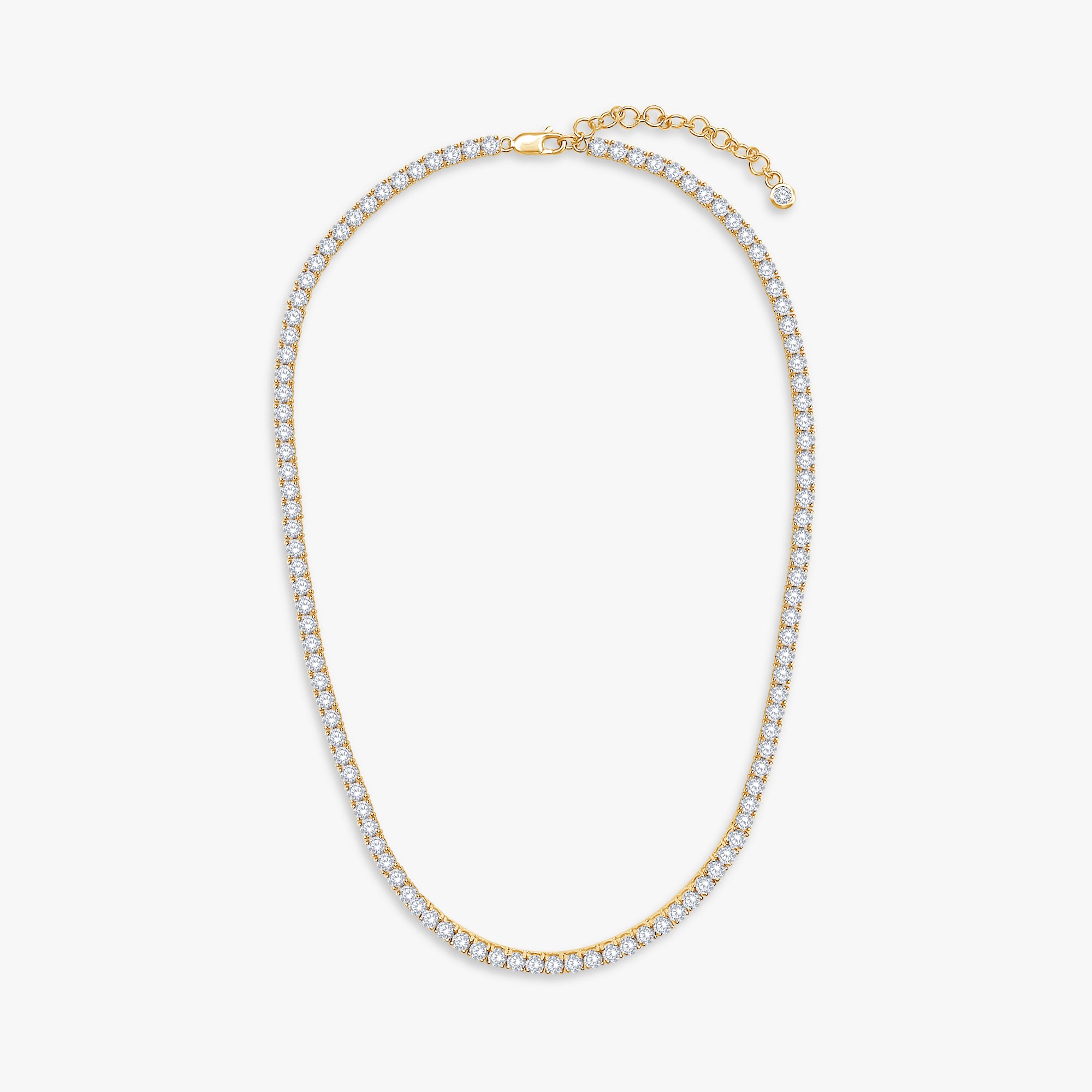 13.00 Carat Round Cut Lab Grown Diamond Tennis Necklace