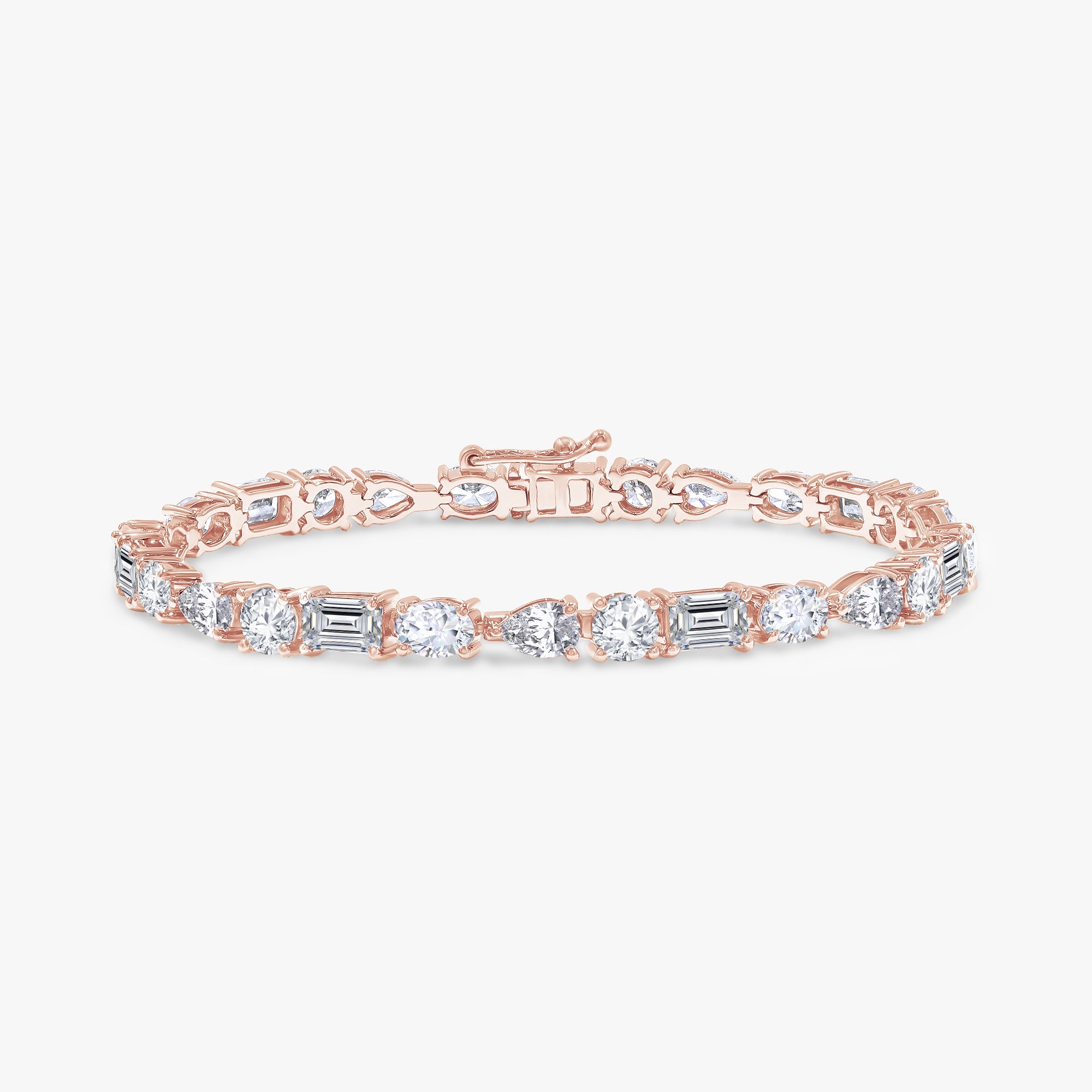 Multi Shape 12.45 Carat Lab Grown Diamond Tennis Bracelet