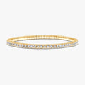 Round Shape 3.30 Carat lab Grown Diamond Stretchable tennis Bracelet