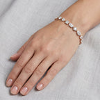 5.75 TCW Multi Shape Lab Grown Diamond Two Tone Bracelet