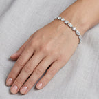 5.75 TCW Multi Shape Lab Grown Diamond Two Tone Bracelet