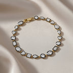 5.75 TCW Multi Shape Lab Grown Diamond Two Tone Bracelet
