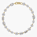 5.75 TCW Multi Shape Lab Grown Diamond Two Tone Bracelet