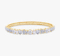 Multi Shape 6.45 Carat Lab Grown diamond bangle Bracelet