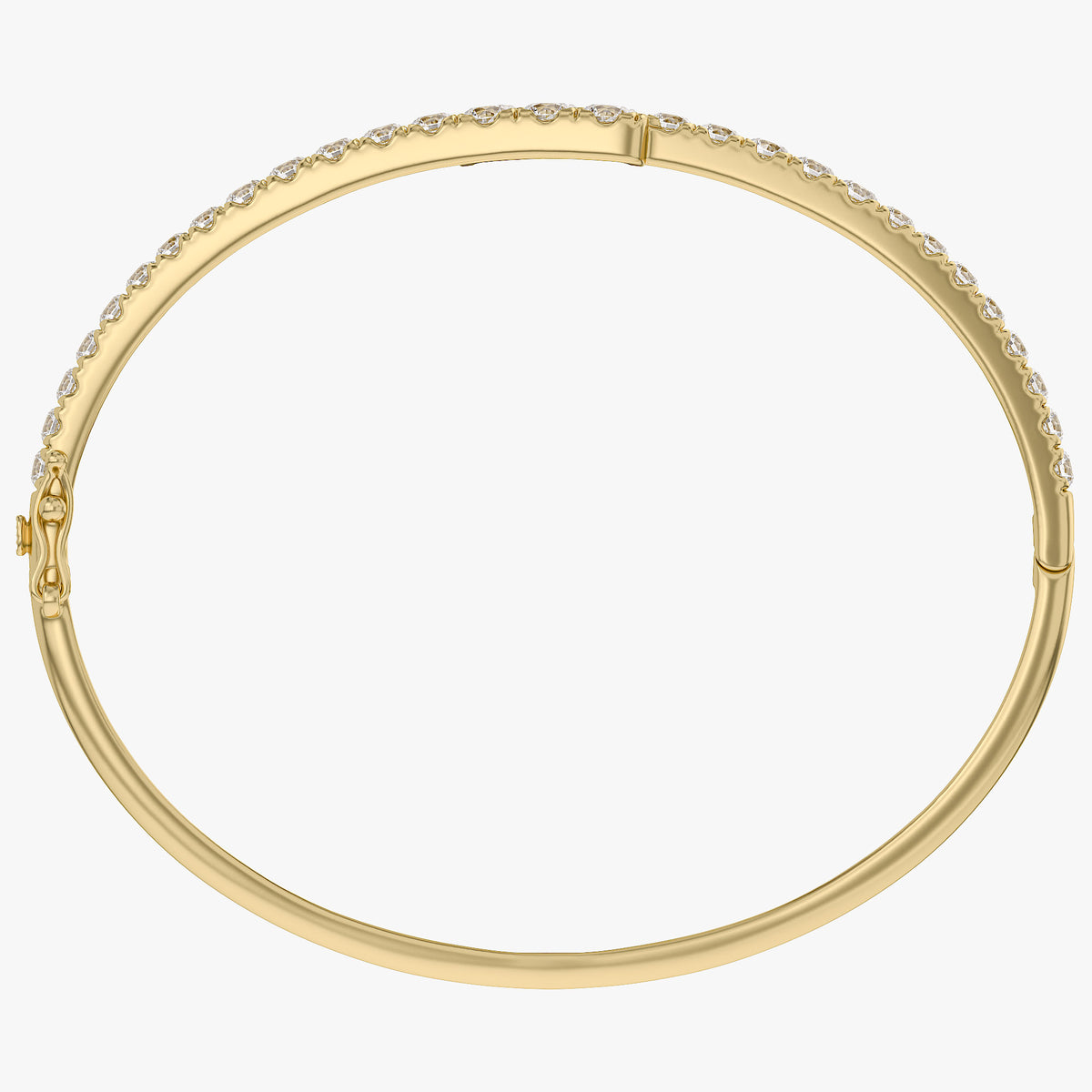 Round Shape 2.80 Carat Lab Grown Diamond Bangle Bracelet