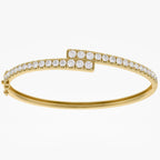 Round Shape 2.80 Carat Lab Grown Diamond Bangle Bracelet