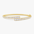 Round Shape 2.80 Carat Lab Grown Diamond Bangle Bracelet