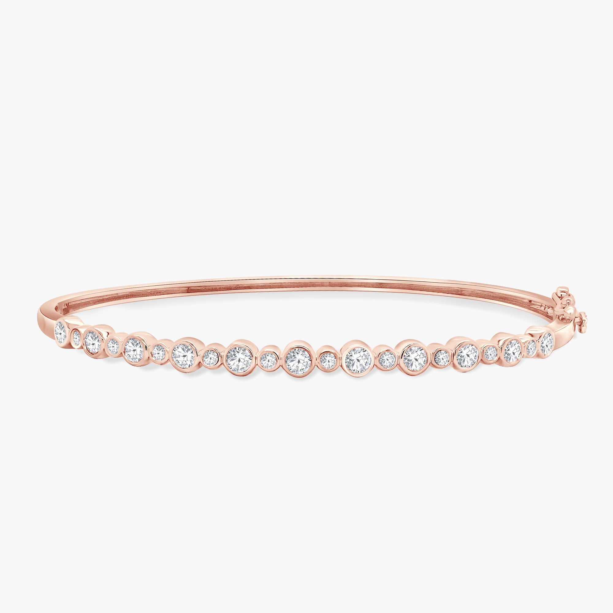 Round Shape 1.10 Carat Lab Grown Diamond Bangle Bracelet