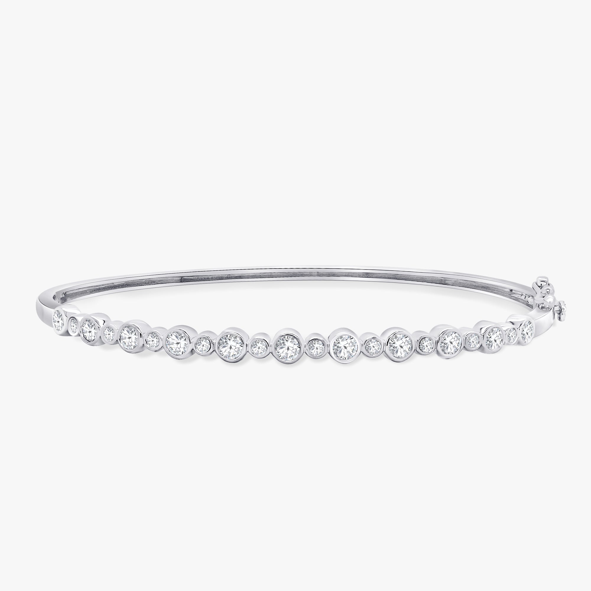 Round Shape 1.10 Carat Lab Grown Diamond Bangle Bracelet