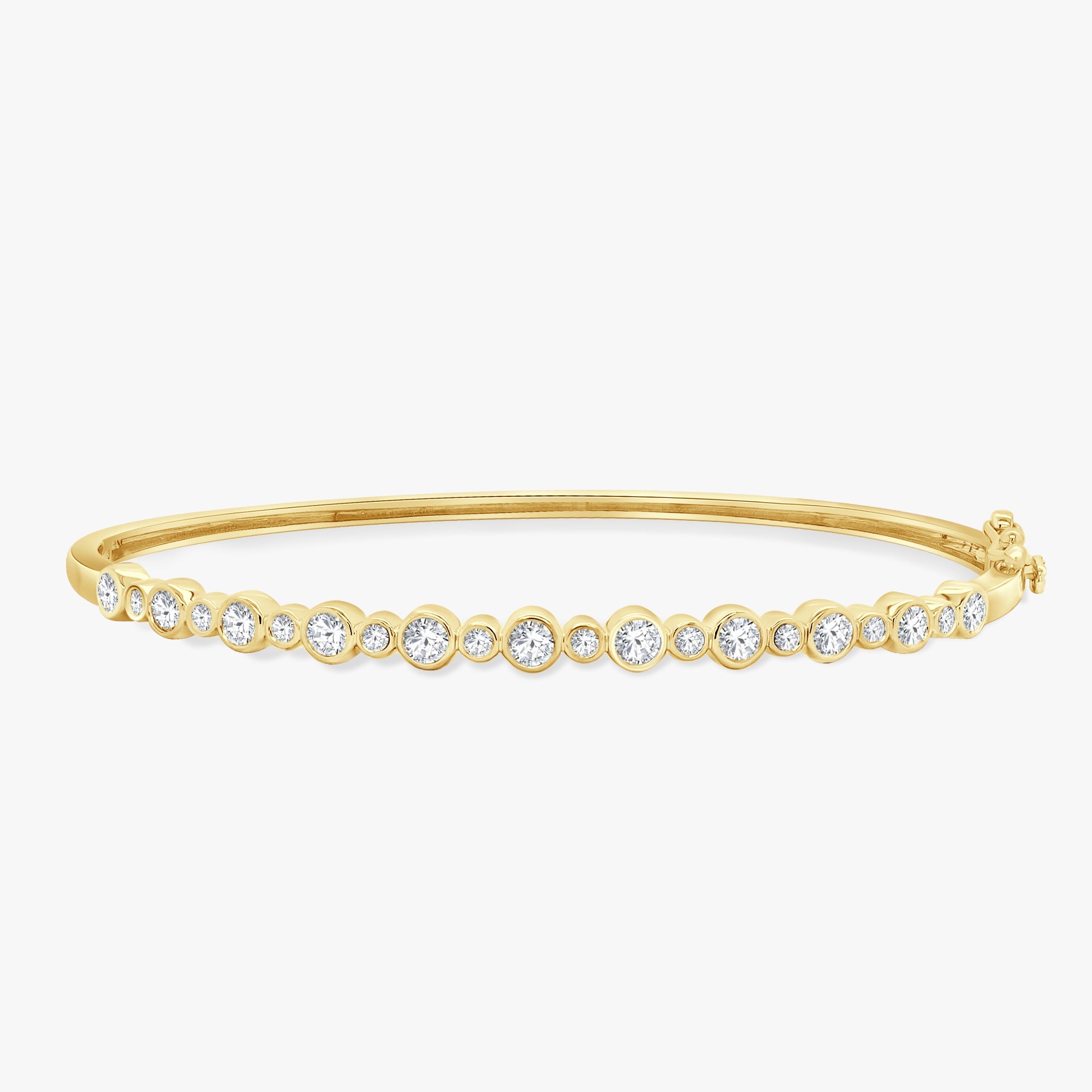Round Shape 1.10 Carat Lab Grown Diamond Bangle Bracelet