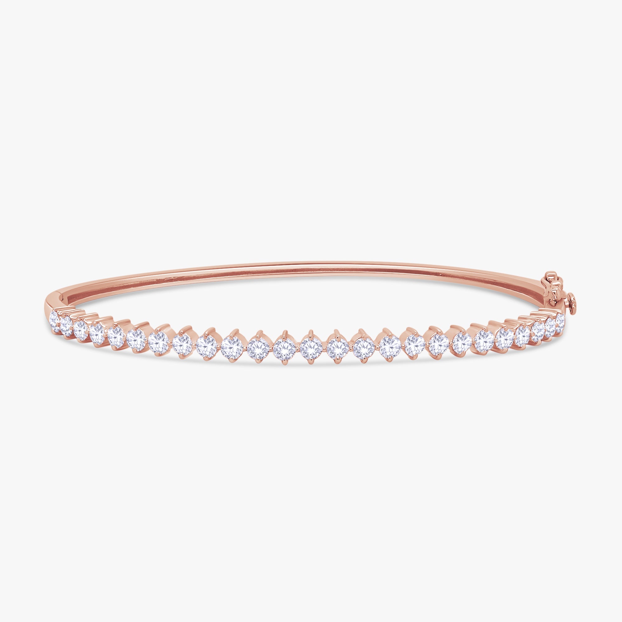 Round Shape 1.50 Carat Lab Grown Diamond Bangle Bracelet