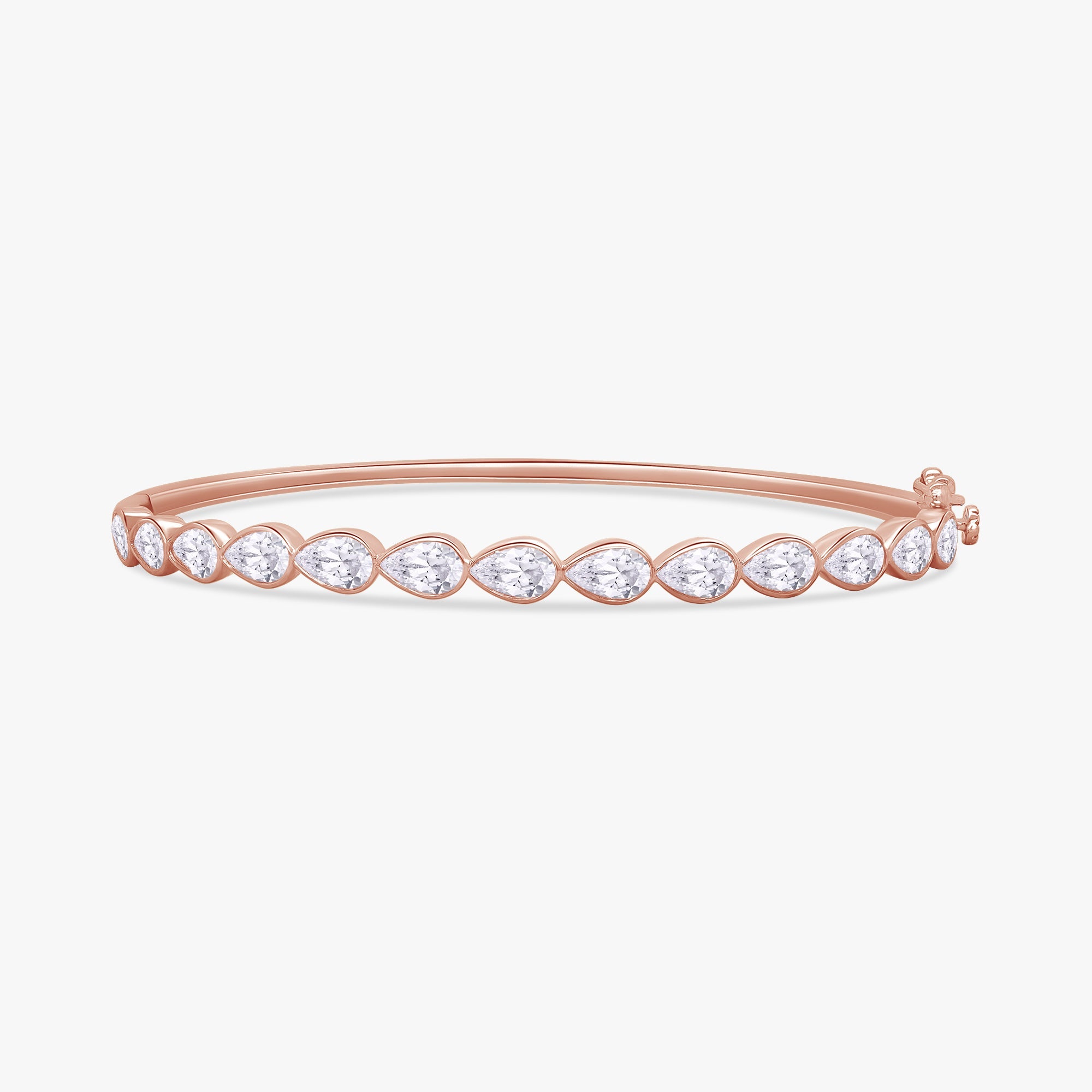 Pear Shape 2.90 Carat Lab Grown Diamond Bangle Bracelet