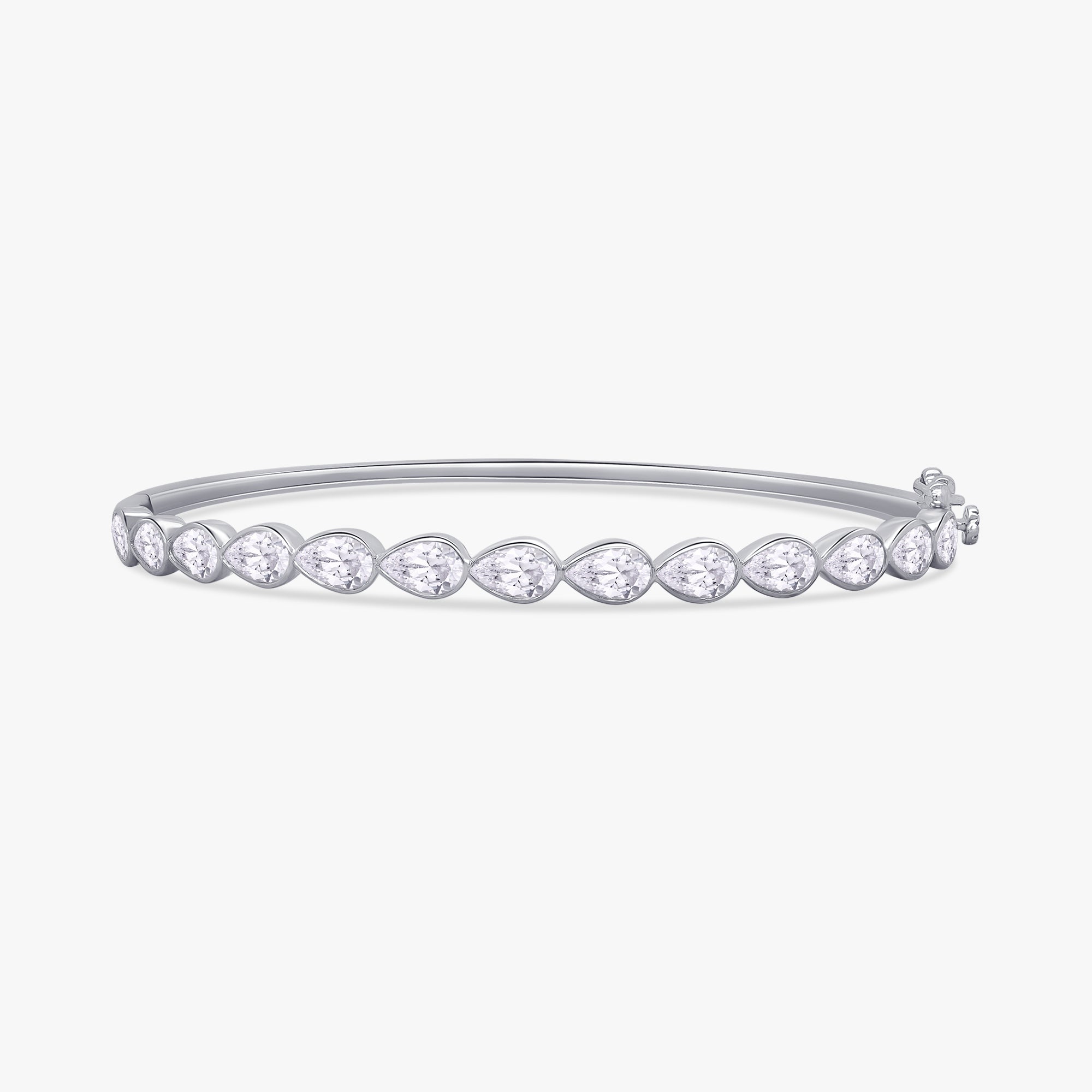 Pear Shape 2.90 Carat Lab Grown Diamond Bangle Bracelet