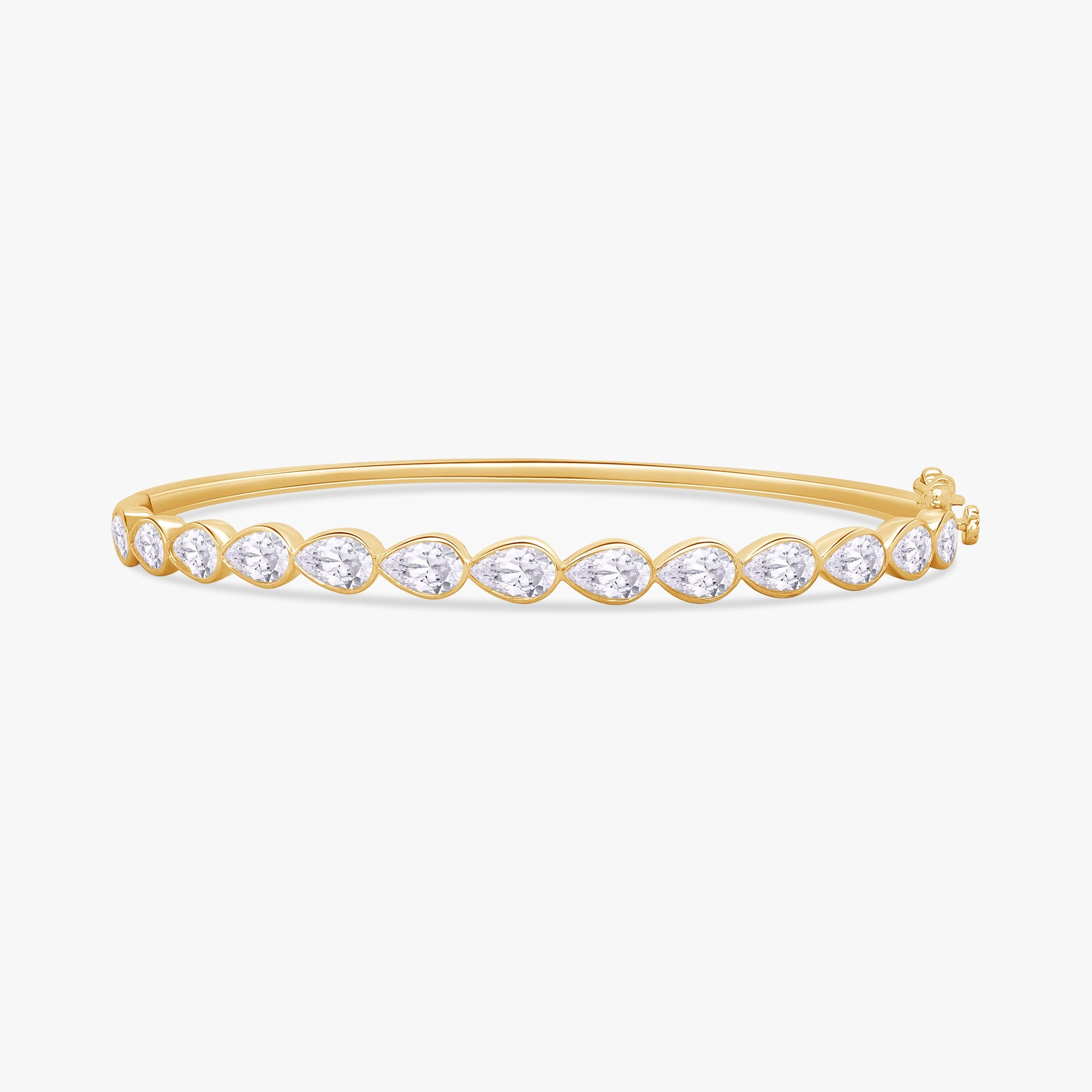 Pear Shape 2.90 Carat Lab Grown Diamond Bangle Bracelet