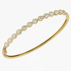 Pear Shape 2.90 Carat Lab Grown Diamond Bangle Bracelet