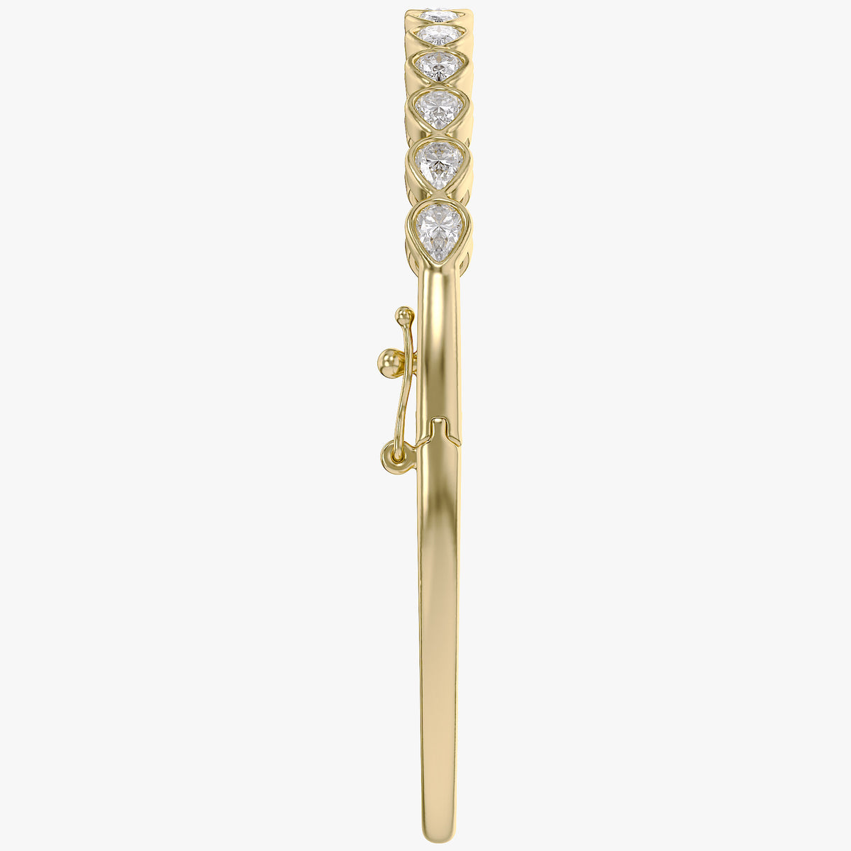 Pear Shape 2.90 Carat Lab Grown Diamond Bangle Bracelet