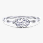 8.20 Carat Oval Cut Lab Grown Diamond Solitaire Bangle Bracelet