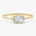 8.20 Carat Oval Cut Lab Grown Diamond Solitaire Bangle Bracelet