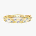 4.58 CTW Half-Moon Lab Grown Diamond Bezel Hinged Bangle Bracelet