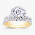 2.00 Carat Round Cut Lab Grown Diamond Bridal Set Ring