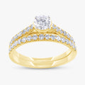 1.00 Carat Round Cut Lab Grown Diamond Bridal Set Wedding Ring