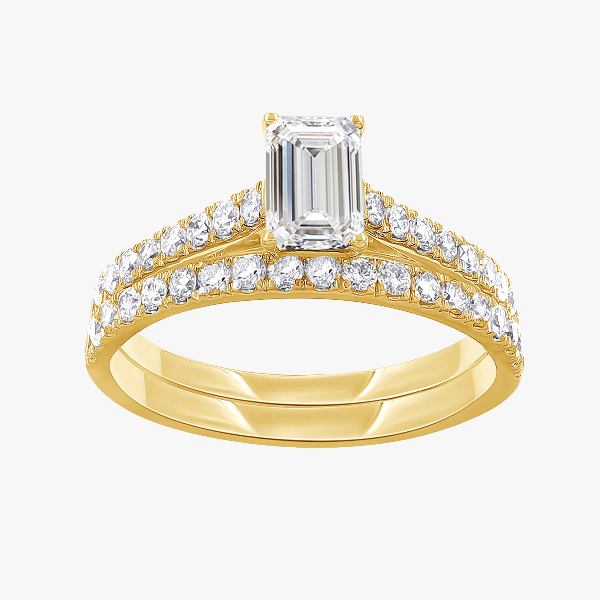 1.00 Carat Lab Grown Diamond Bridal Set Wedding Ring