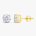 2.10 Carat Round Cut Lab Grown Diamond Solitaire Stud Earrings
