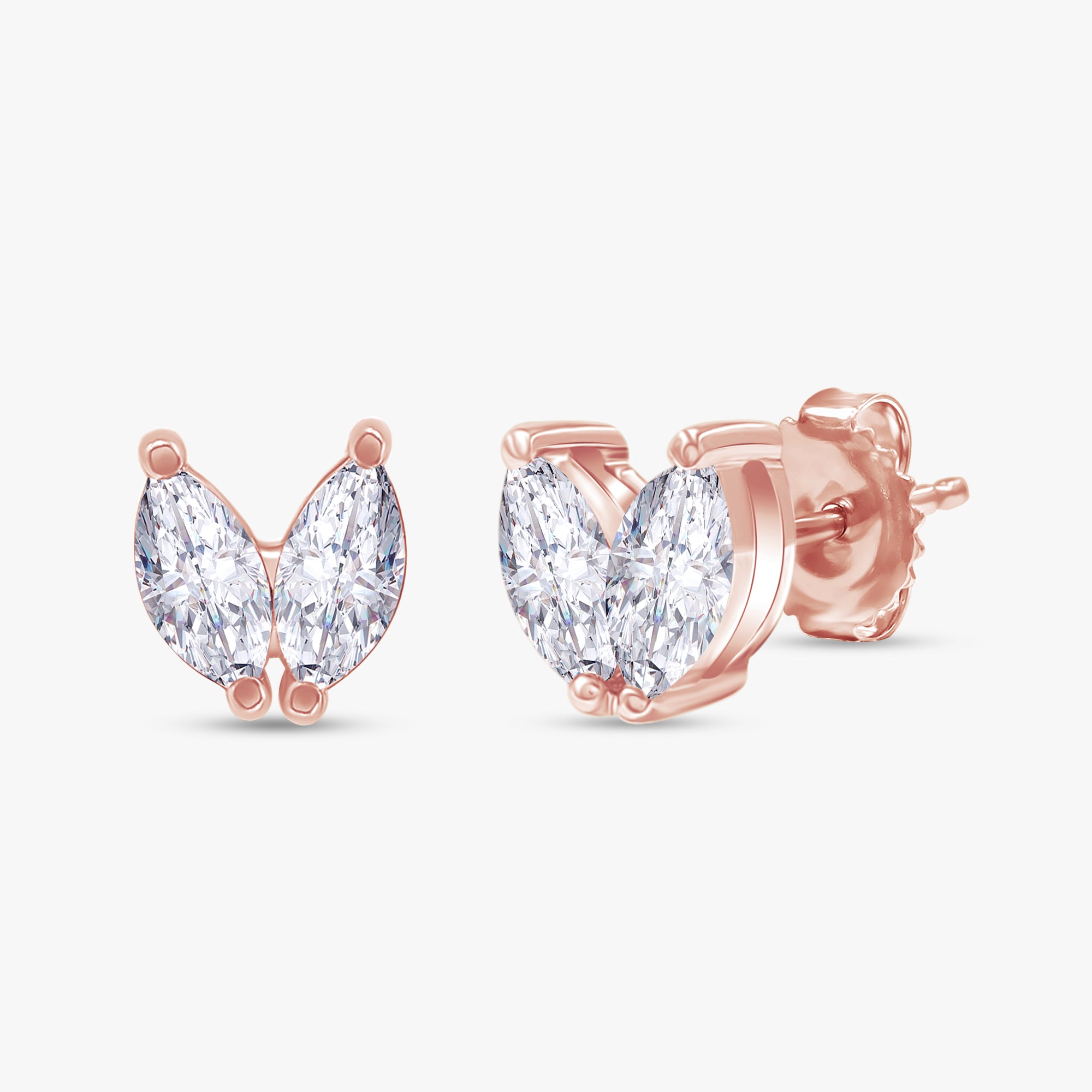 Marquise Shape 0.45 Carat Lab Grown diamond Toi Et Moi Earrings