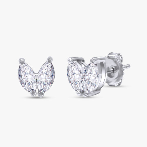 0.45 TCW Marquise Shape Lab Grown diamond Toi Et Moi Earrings