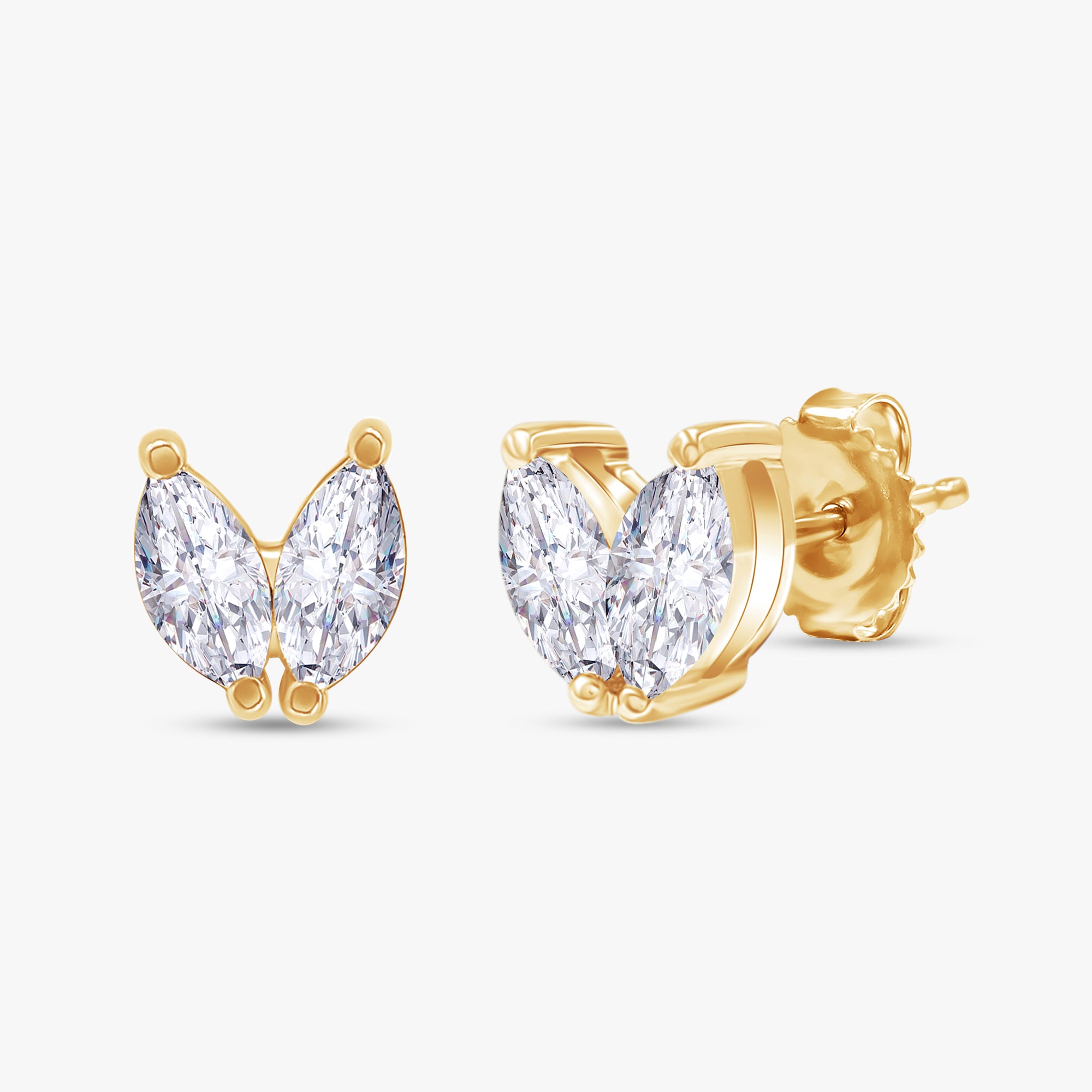 Marquise Shape 0.45 Carat Lab Grown diamond Toi Et Moi Earrings