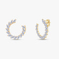 Marquise Shape 3.10 Carat Lab Grown Diamond Crawler Stud Earrings
