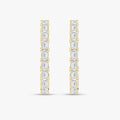 Emerald Shape 2.60 Carat Lab Grown Diamond Hoop earrings