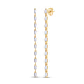 Marquise Shape 1.90 Carat Lab Grown Diamond Linear Drop Stud Earrings