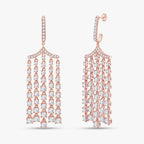 Round Shape 5.10 Carat Lab Grown Diamond Chandelier Earrings